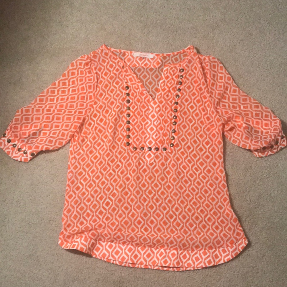 Pomelo Top with studded detailing, size medium